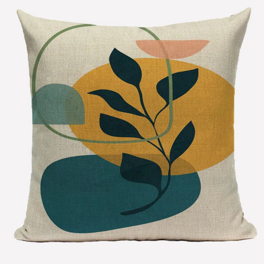 Leaf Abstract Pillow Cover (16”x16”)
