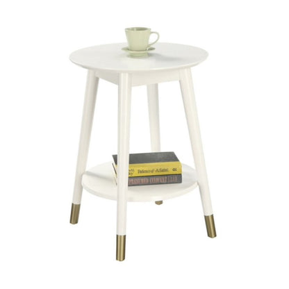 Modern White Pedestal Side Tables (SET OF 2)