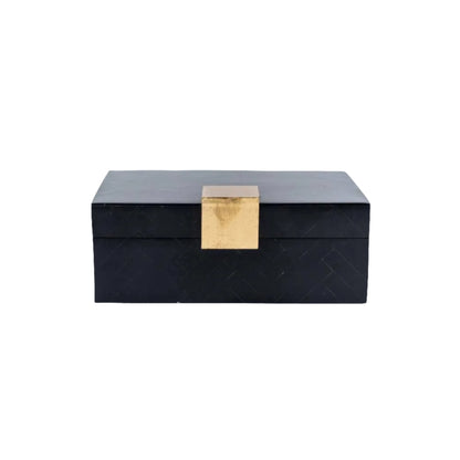 Black Resin Inlay Decor Box