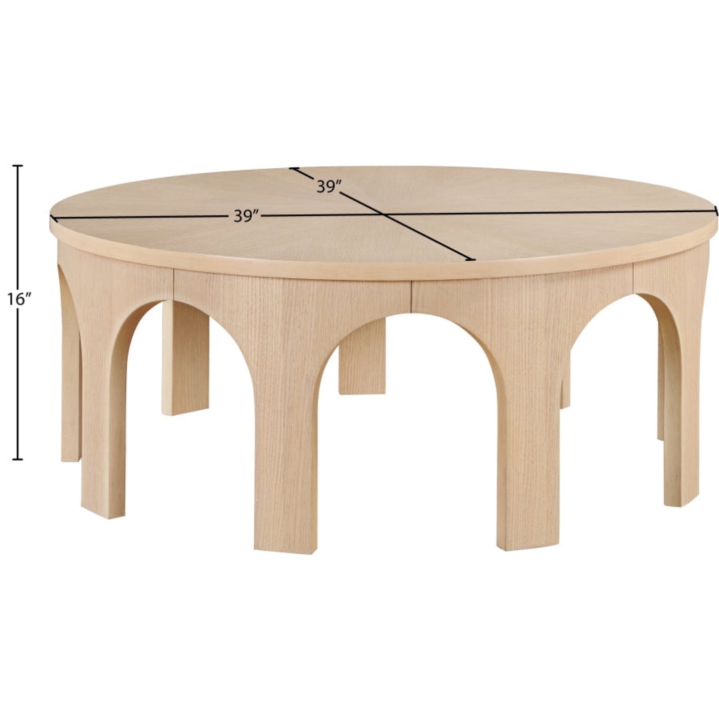 The Riz Solid Wood/Oak Veneer Coffee Table