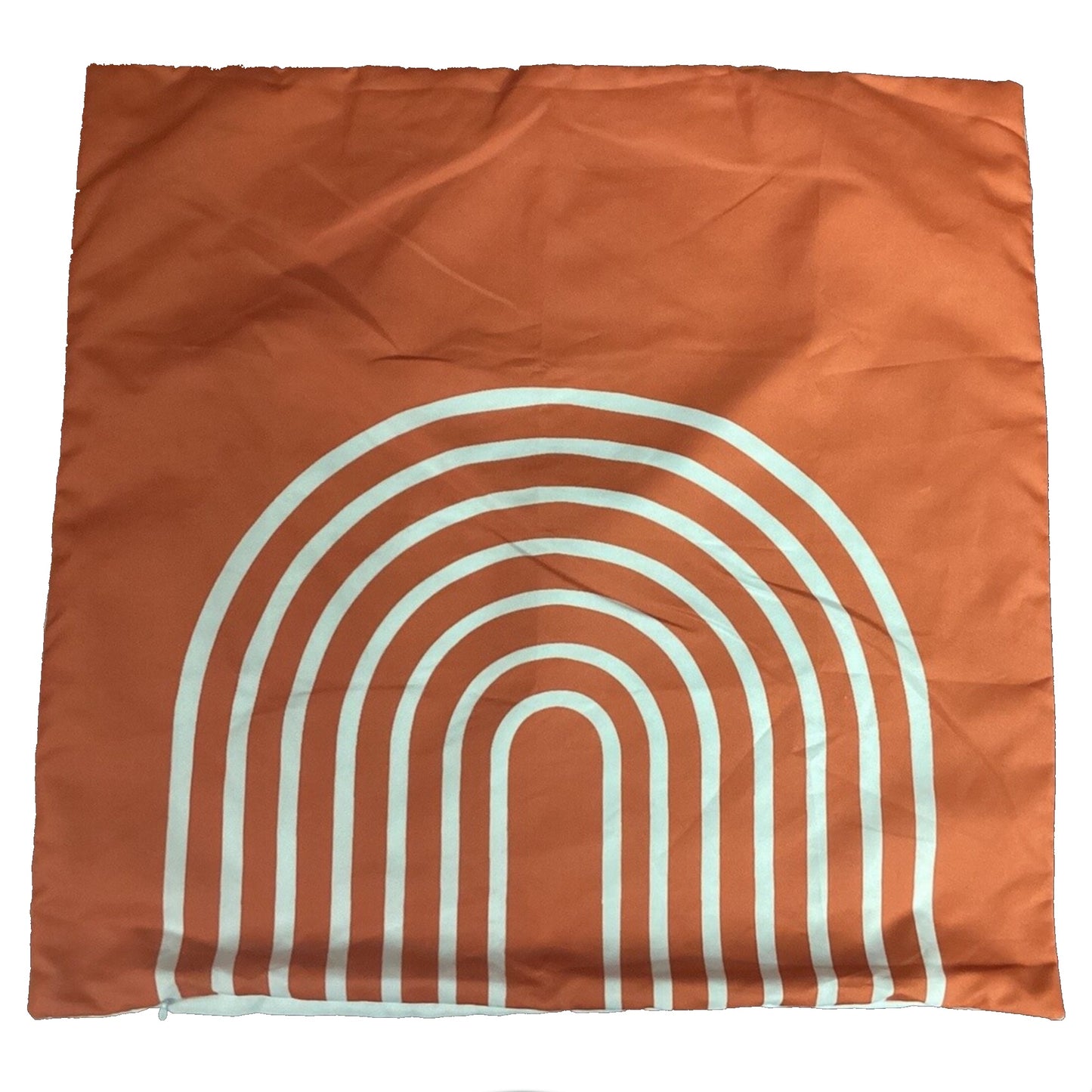 Orange Pillow Cover With Curves (18”x18”)