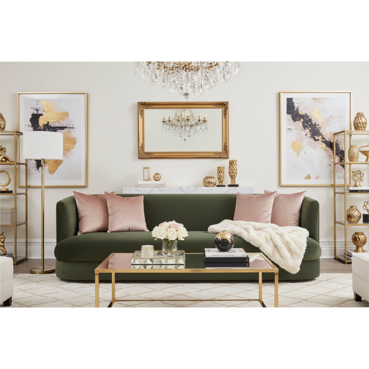 The Kelly 93.5" Velvet Upholstered Sofa