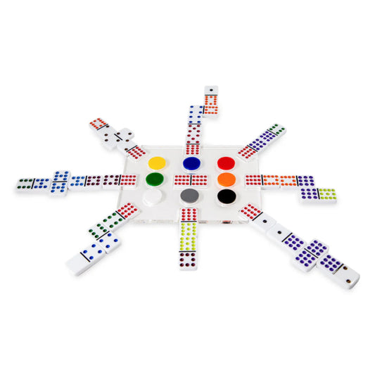 El Tren Mexican Train Dominoes Set-CLEAR