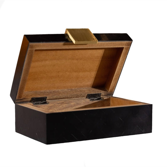 Black Resin Inlay Decor Box