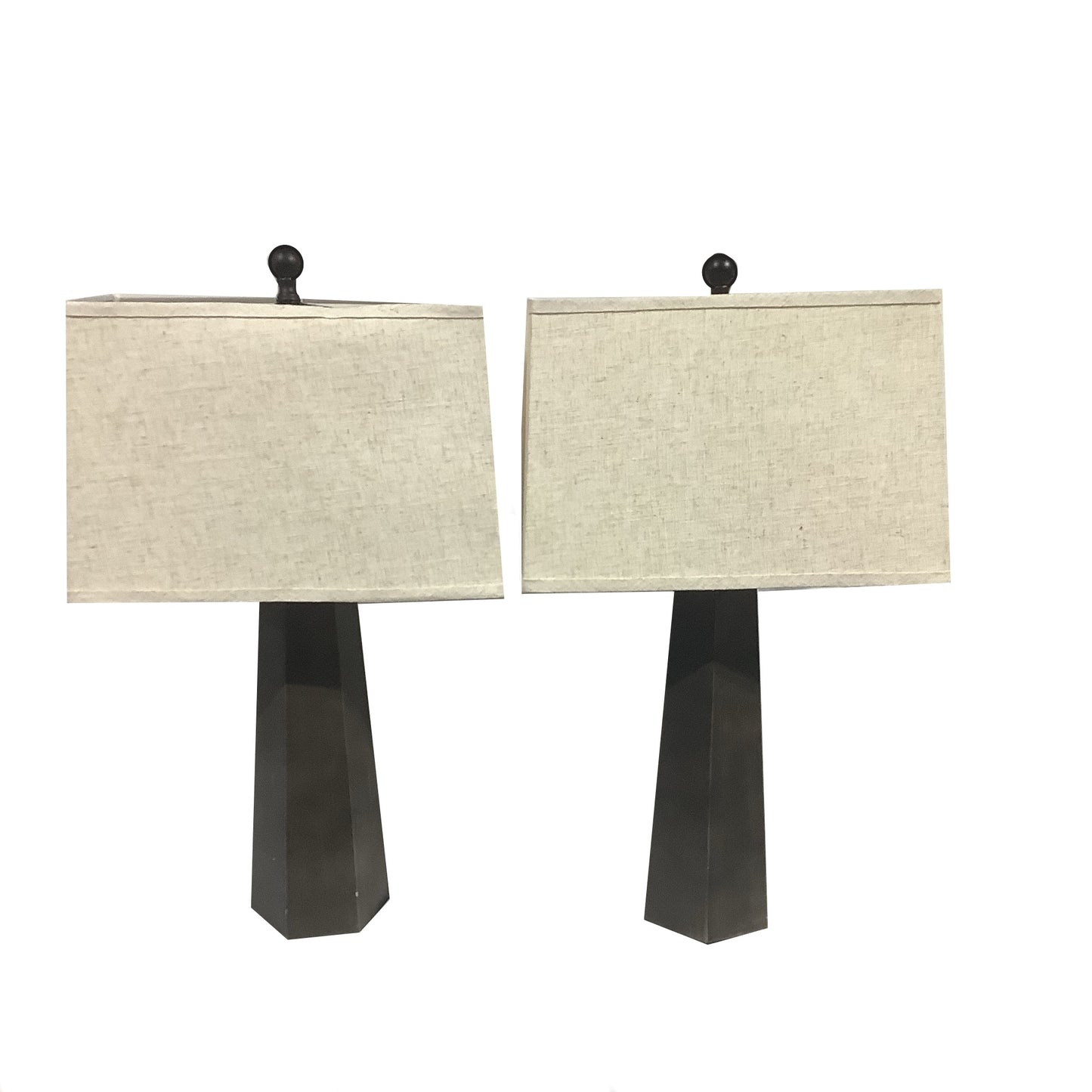 Faux Wood Table Lamp (Set of 2)