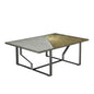 Metal mixed material coffee table-OPEN BOX