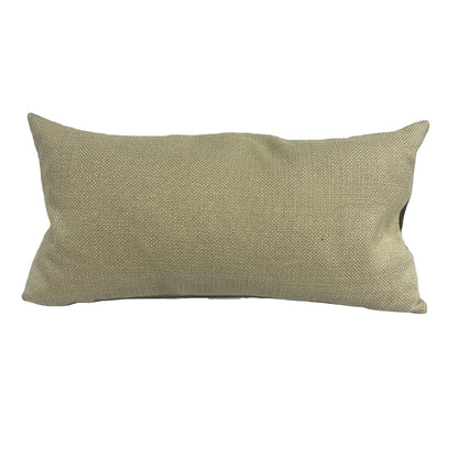 Lumbar Leather Accent Pillow 12x 24