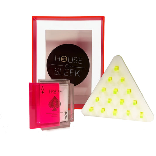 Neon Acrylic Game Set – Cards, Float Frame & Peg Game