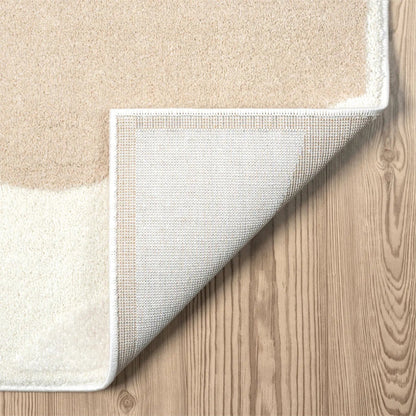 Cozy Modern Cream Grey Area Rug- 6'x9'