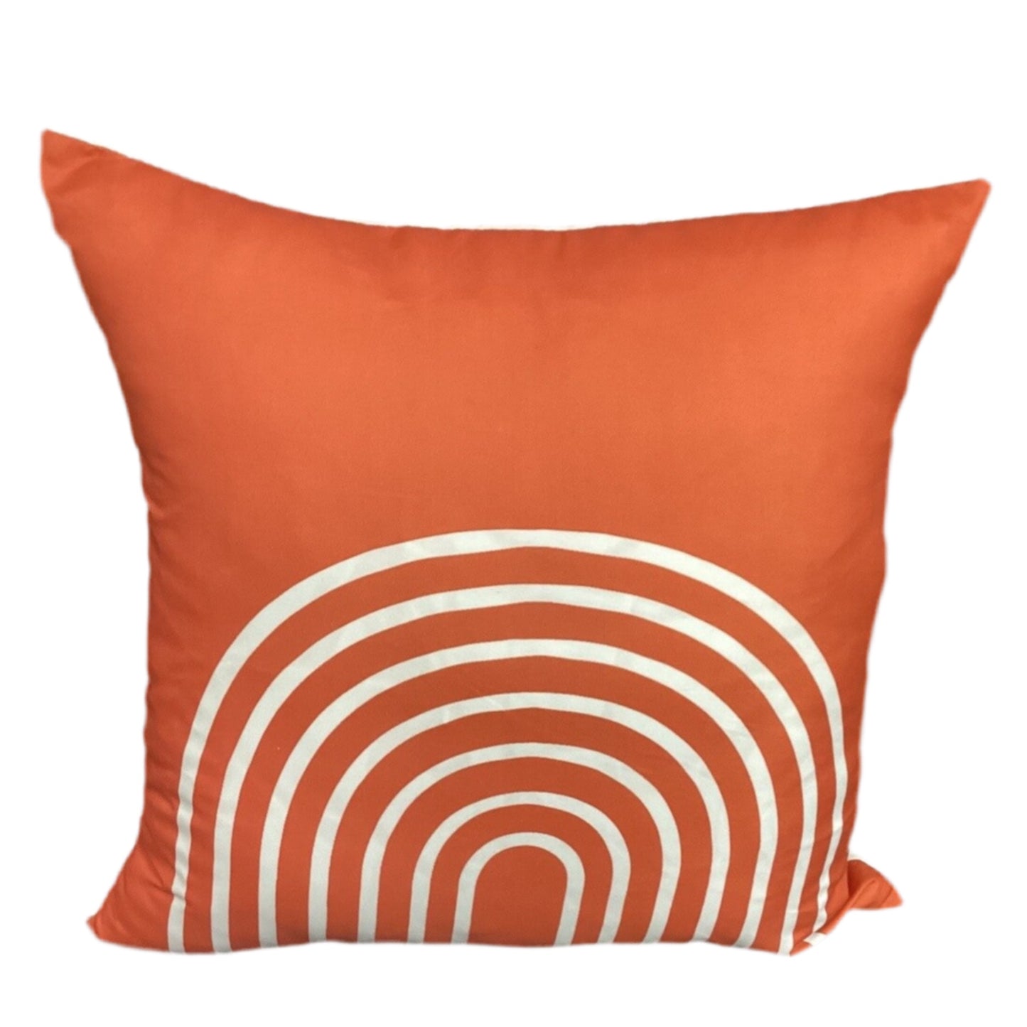 Orange Pillow Cover With Curves (18”x18”)