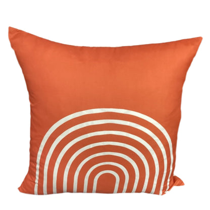 Orange Pillow Cover With Curves (18”x18”)