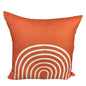 Orange Pillow Cover With Curves (18”x18”)
