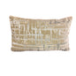 Cream Silver Velvet Pillow Cover (12”x20”)