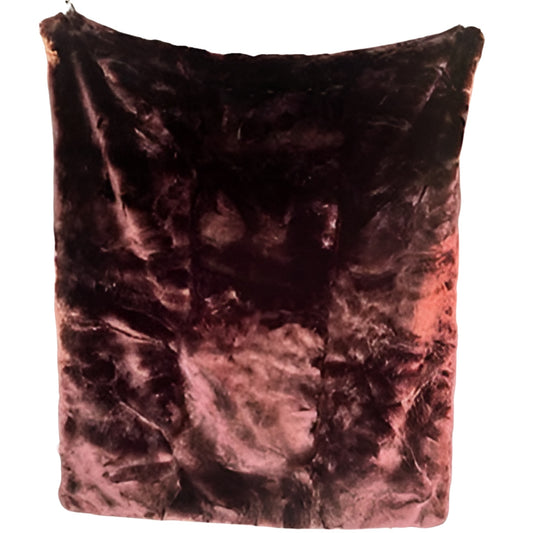 Deep Burgundy Faux Fur Throw