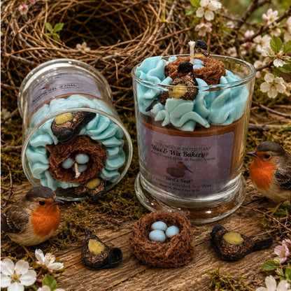 Bird's Nest/Robin's Nest Candle. Large 13 oz. Soy Candle