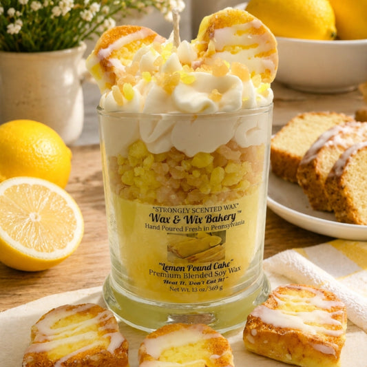 Lemon Pound Cake Candle.13 oz. Large Dessert Candle