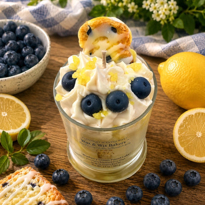 Lemon Blueberry Pound Cake Candle. 13 oz. Dessert Cande