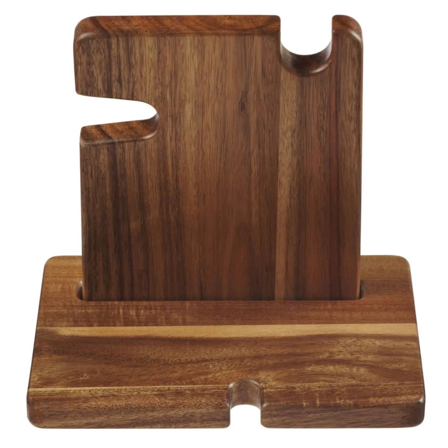 Strong & Courageous Acacia Wood Accessory Organizer