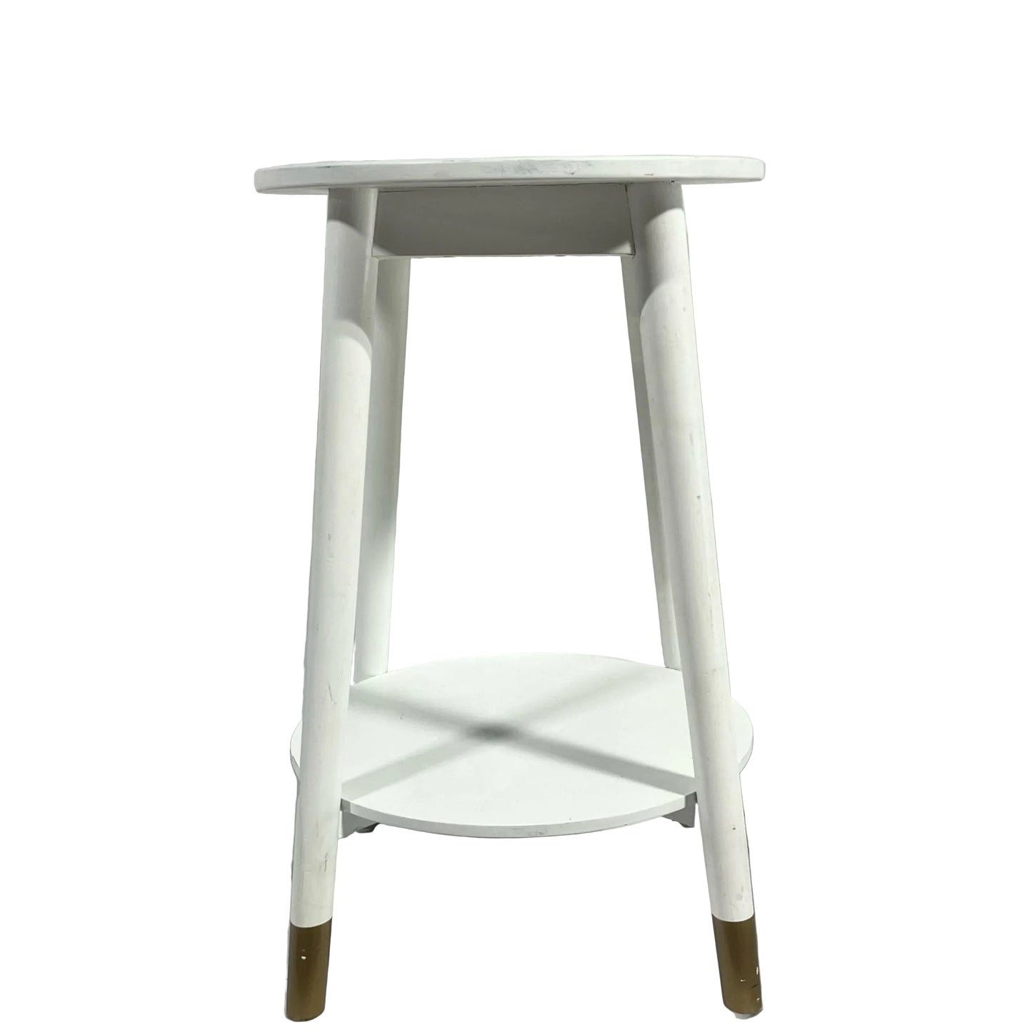 Modern White Pedestal Side Tables (SET OF 2)