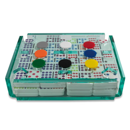 El Tren Mexican Train Dominoes Set-CLEAR