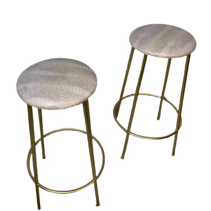 Faux Snake Skin Barstools SET OF 2