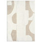 Cozy Modern Cream Grey Area Rug- 6'x9'
