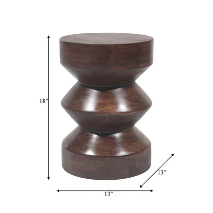 18"  Mango Side Table, Walnut