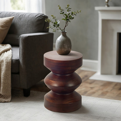 18"  Mango Side Table, Walnut