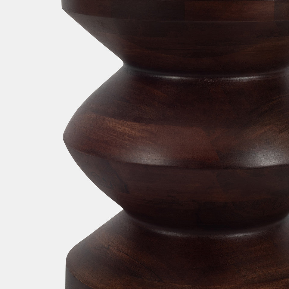 18"  Mango Side Table, Walnut