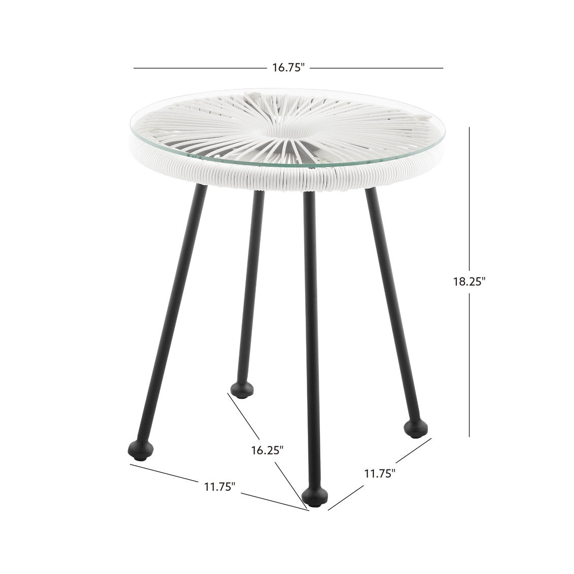 White Outdoor Side Table- Local Pick Up or Local Delivery Only