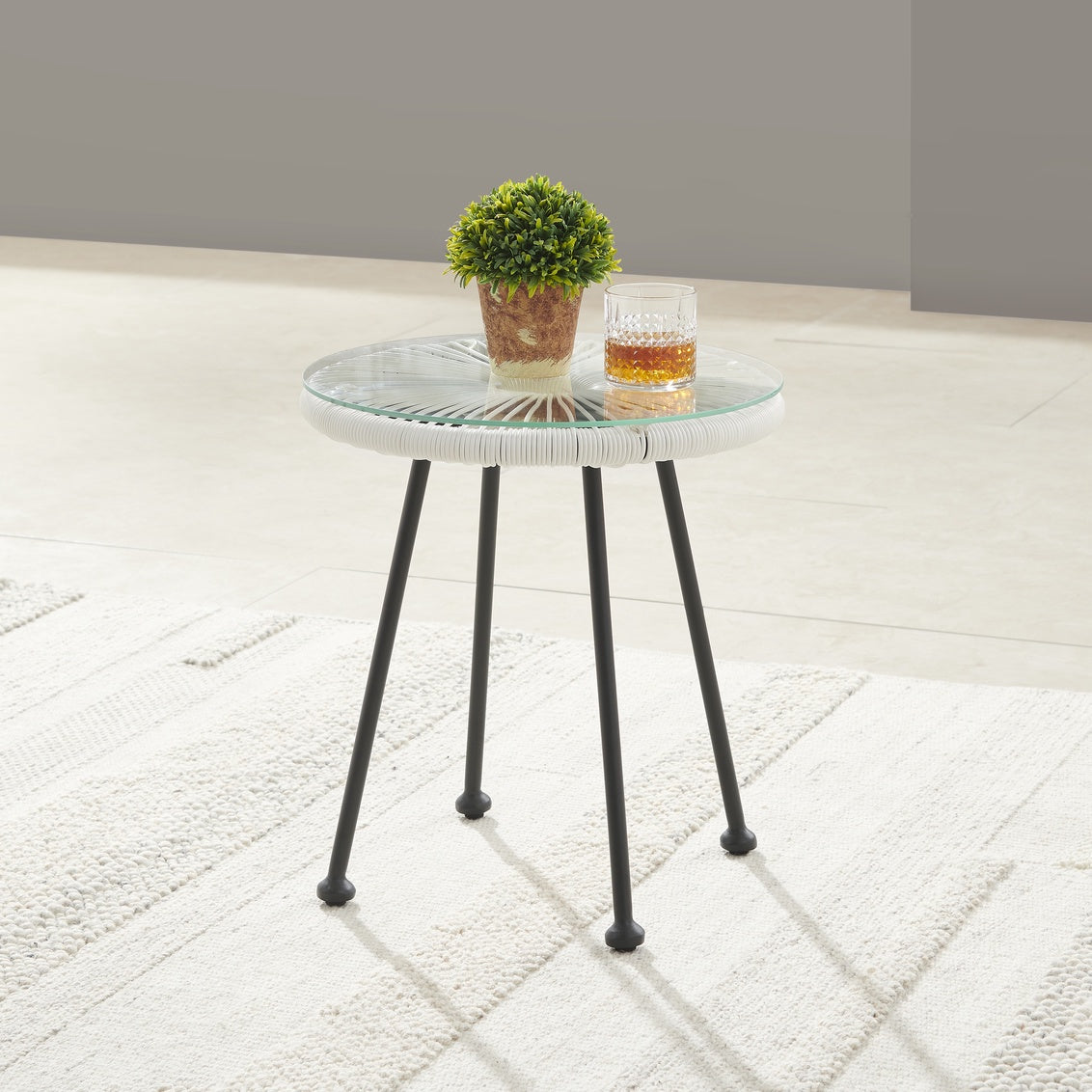 White Outdoor Side Table- Local Pick Up or Local Delivery Only