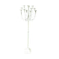 White candelabra with multiple candle holders.