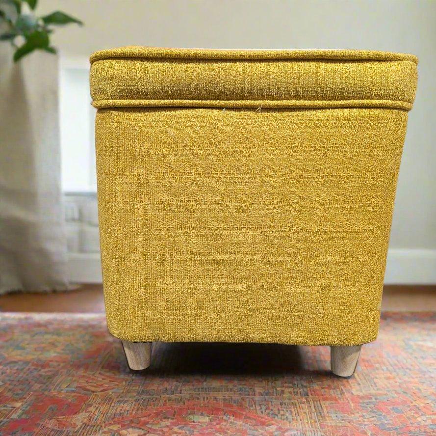 Yellow Storage Ottoman- LOCAL PICK UP ONLY