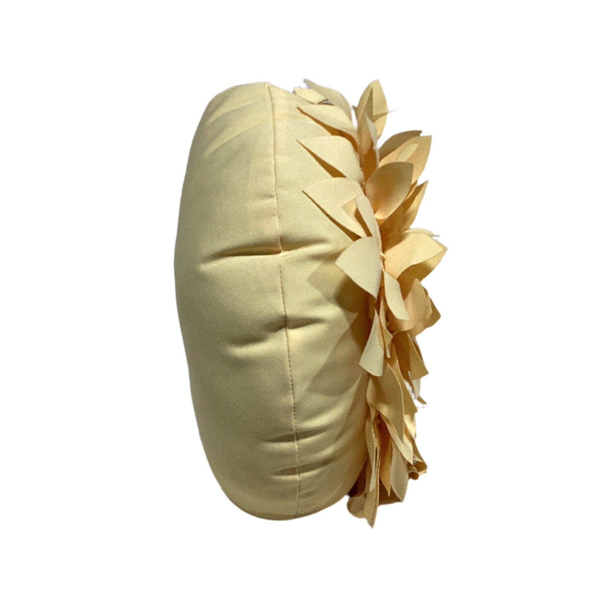 Yellow Sunflower Round Outdoor Pillow