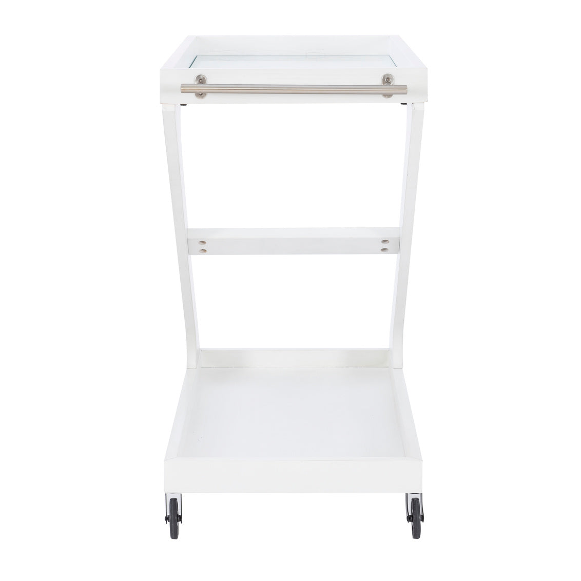 Z BAR CART WHITE - Local Pick Up or Local Delivery Only