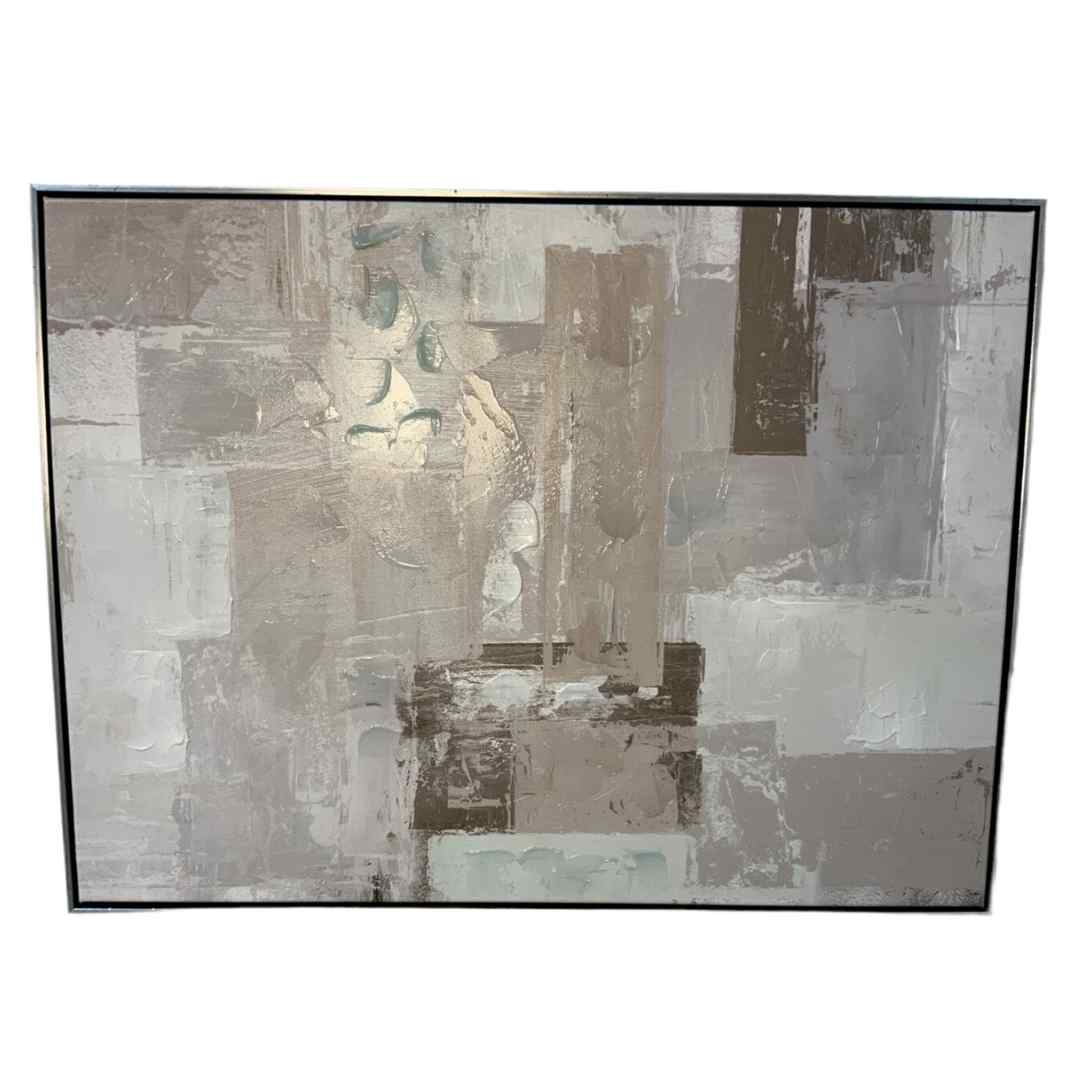 abstract wall art grays