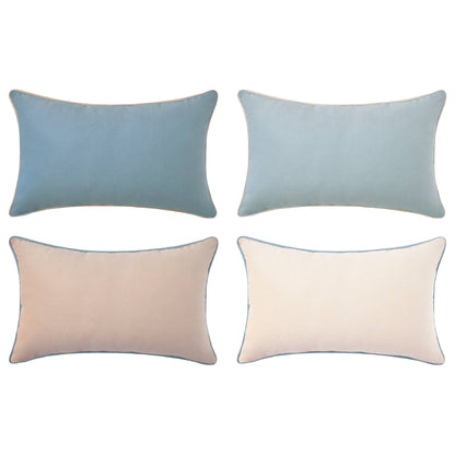 Modern Velvet Color Block Pillow - 12"x20"