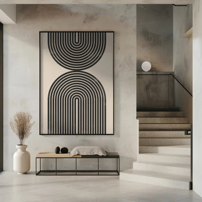Black Arch Wall Art- 48"H x 36"W