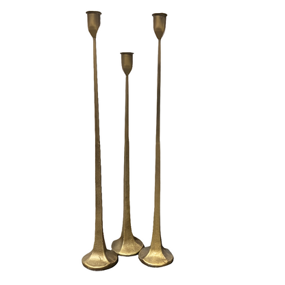 Bronze Candle Holder Set of 4- OPEN BOX