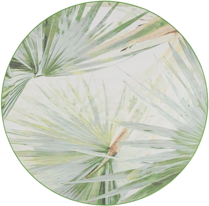 Green Jill Zarin  Caribbean Outdoor Round Rug (8x8)- Local Pick Up Only