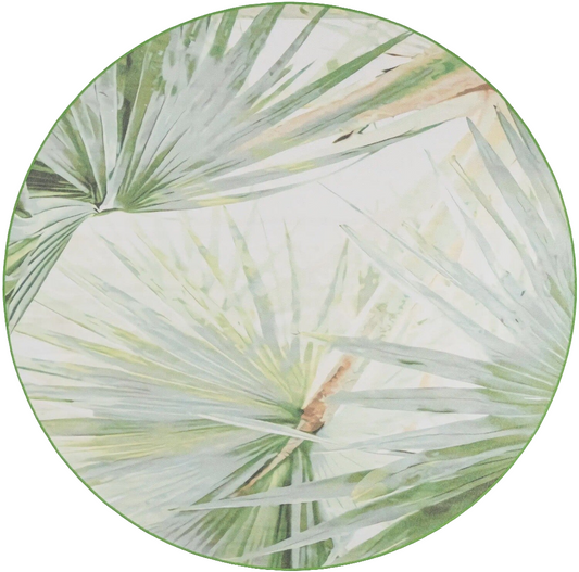 Green Jill Zarin  Caribbean Outdoor Round Rug (8x8)- Local Pick Up Only