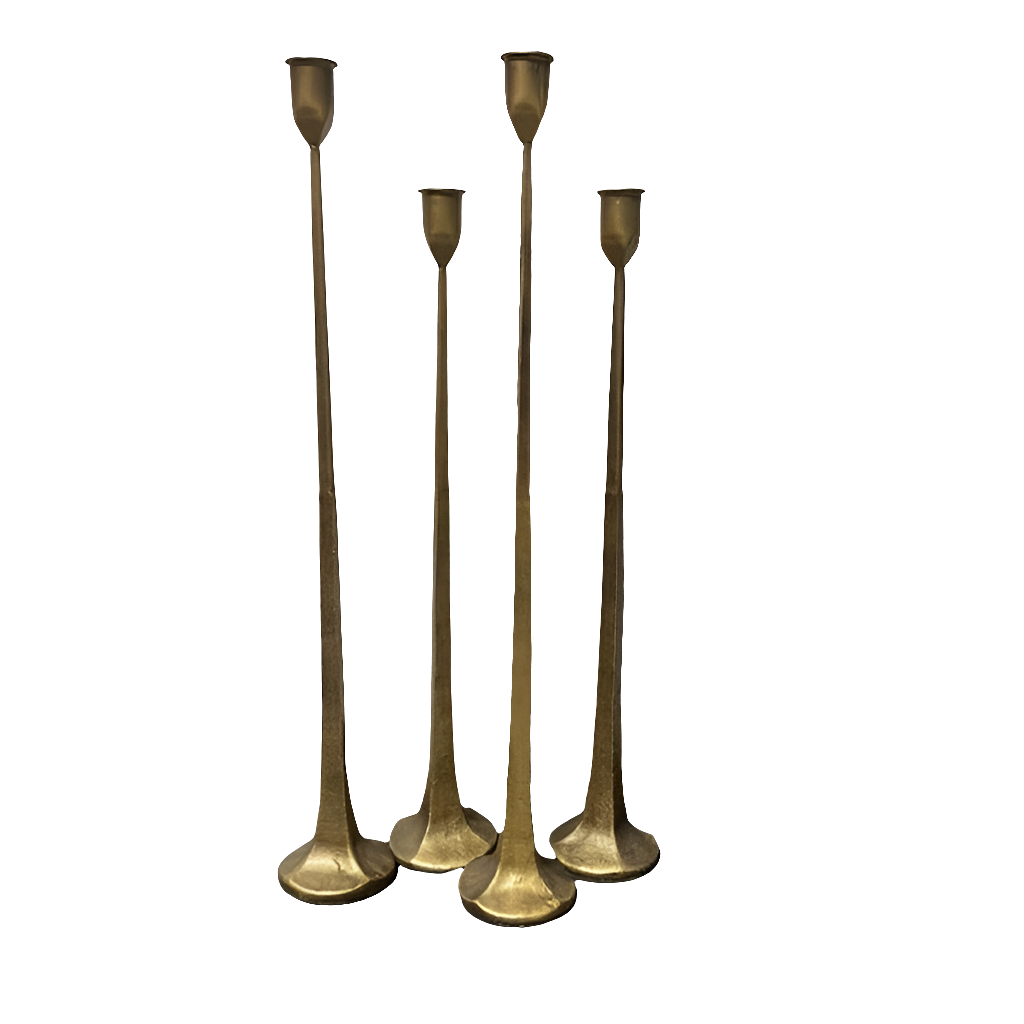 Bronze Candle Holder Set of 4- OPEN BOX