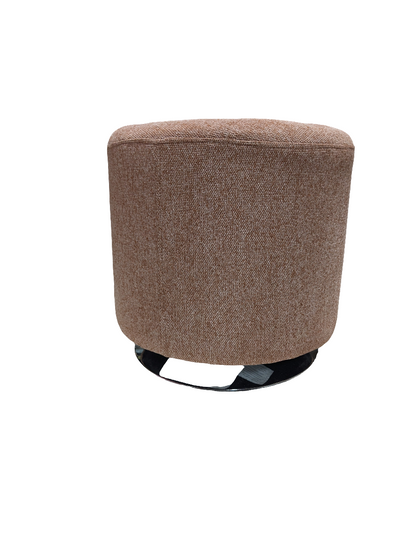 Rust Linen Swivel Ottoman – 17" x 17" x 17" (Open Box)
