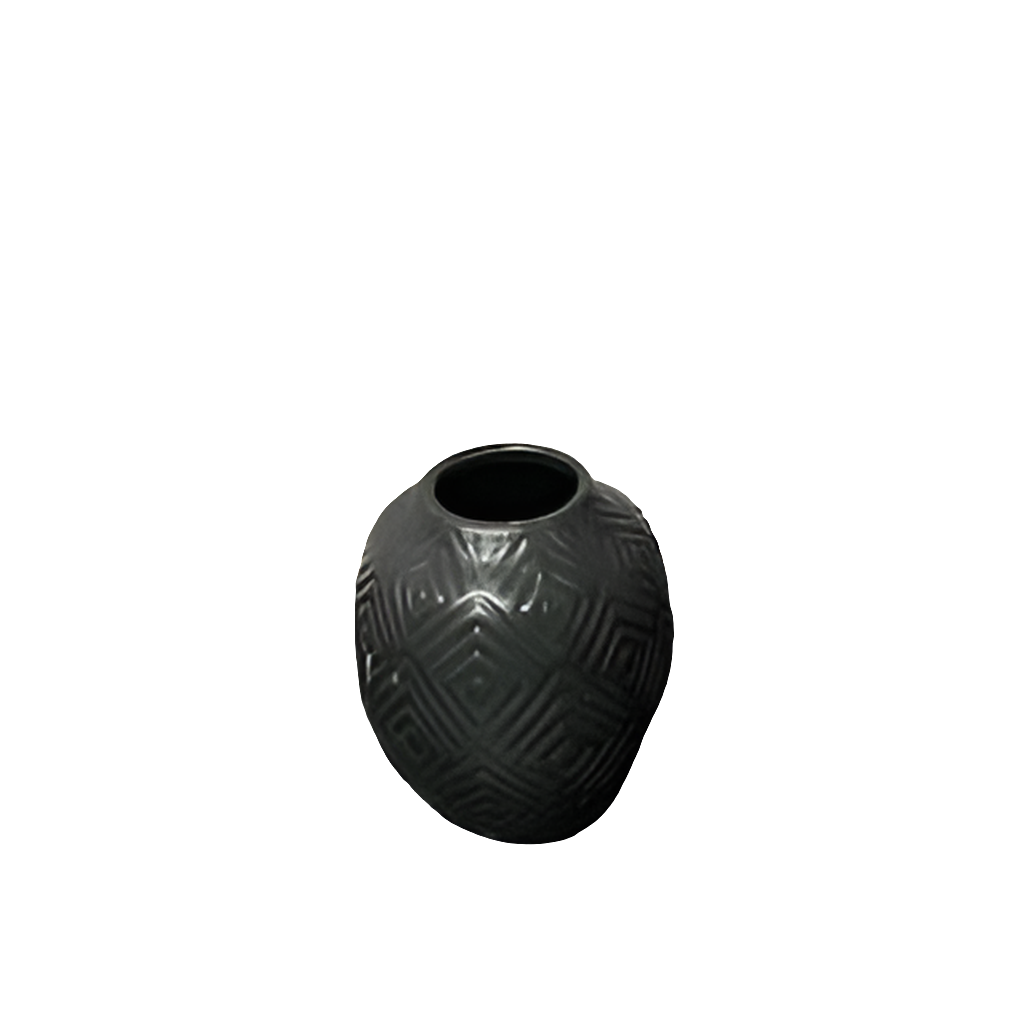 Black Ceramic Vase