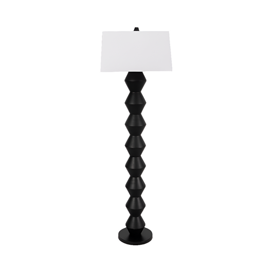 69" STACKED TOTEM LAMP, BLACK