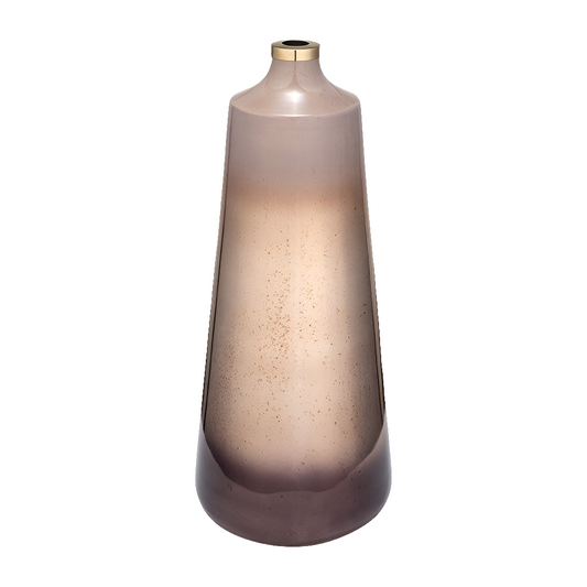 Glass, 21"H Vase w/ Ring, Champagne -8027