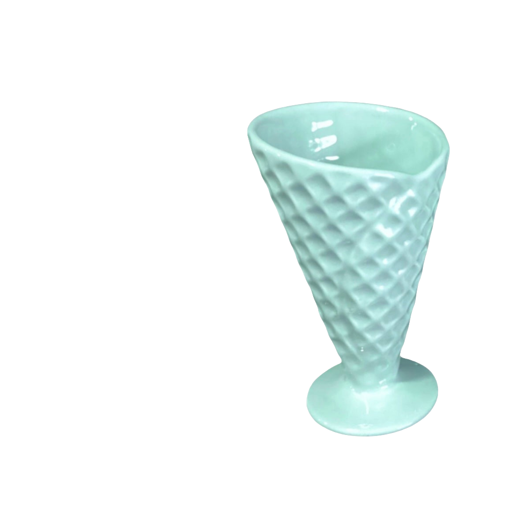 Ceramic Waffle Cone -Blue
