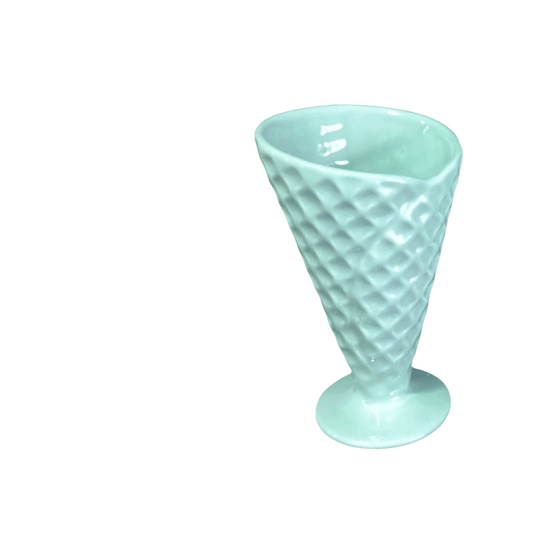 Ceramic Waffle Cone -Blue