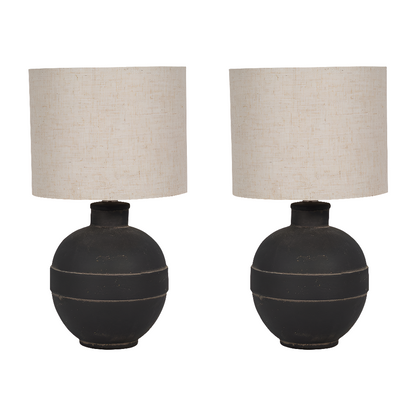 Ceramic 18" Table Lamp S/2