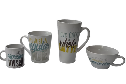 “Love Coffee" Mug Set of 4